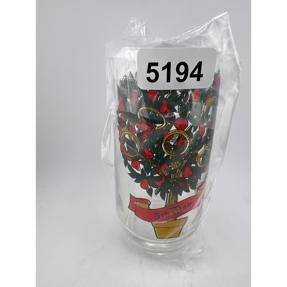 Pepsi 5th Day Christmas Glass Golden RIng Tree‎ Vintage 1980s Nostalgia - Picture 7 of 7